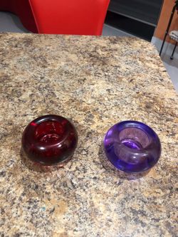 Modern glass tea light candle holder