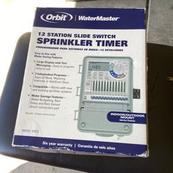 12 Station Slide  Switch Is Sprinkler Timer Brand New Is Still In The Box  Laid $120  selling for 50