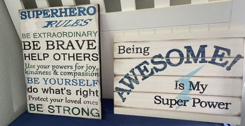 Superhero Decor For Kids Room, Playroom Or Classroom 