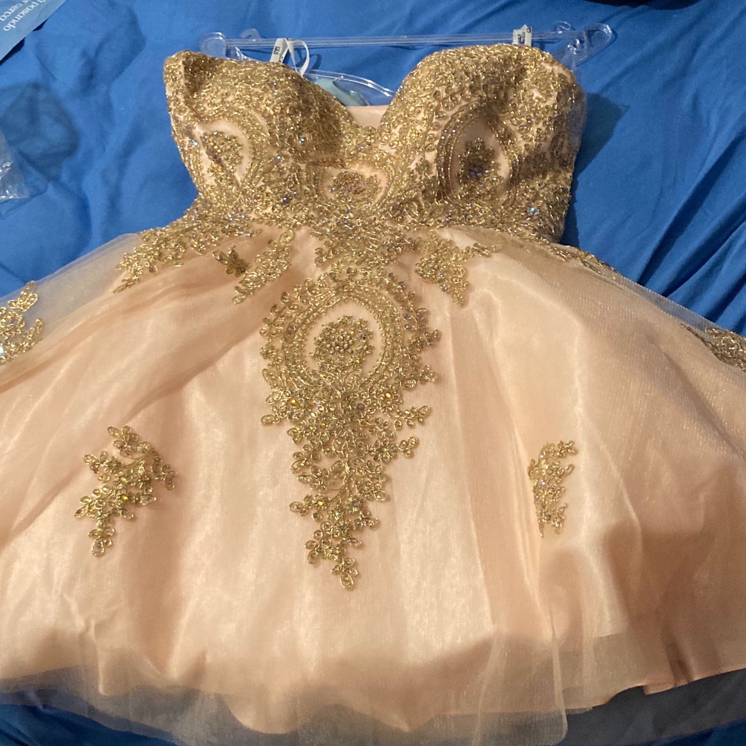 Quinceanera Rose Gold Short Dress (new)