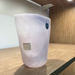 Hand-blown Pink Glass Vase