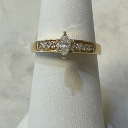 Marquise Diamond Engagement Ring