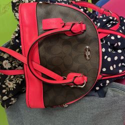 Neon Pink Coach Purse