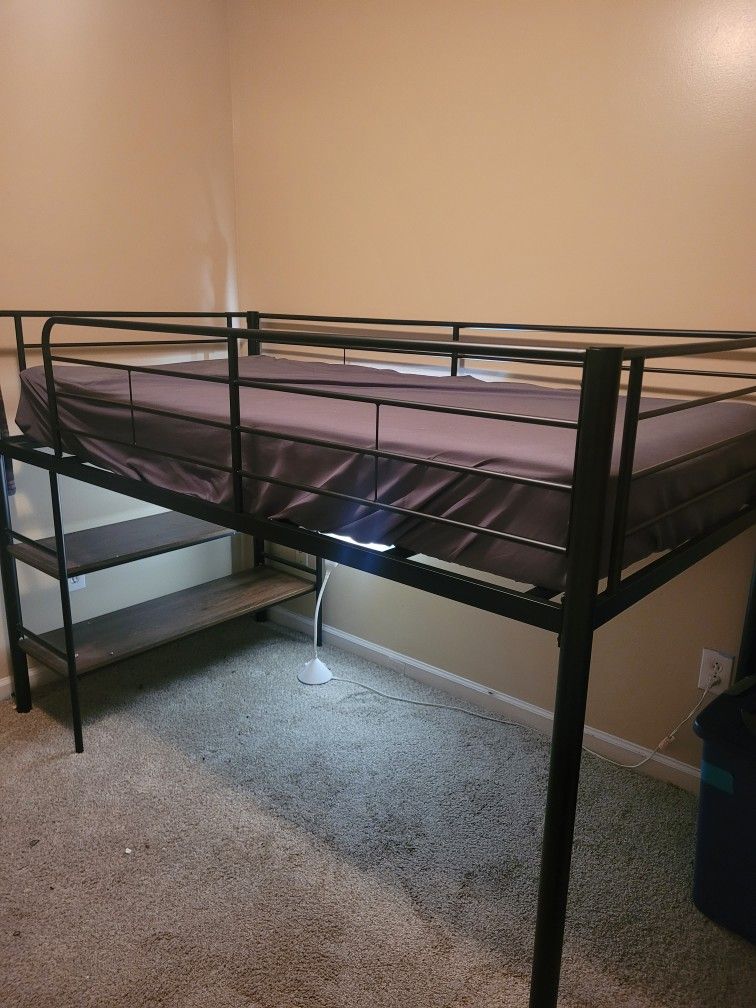 2 Twin Bunk Beds For Sale One Black, One White
