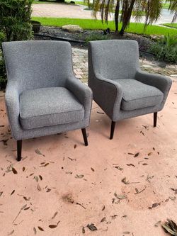 FREE. 2 West Elm Book Nook chairs .. READ