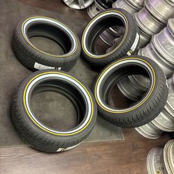 235/50/18 new tires white gold wall vogue set of 4