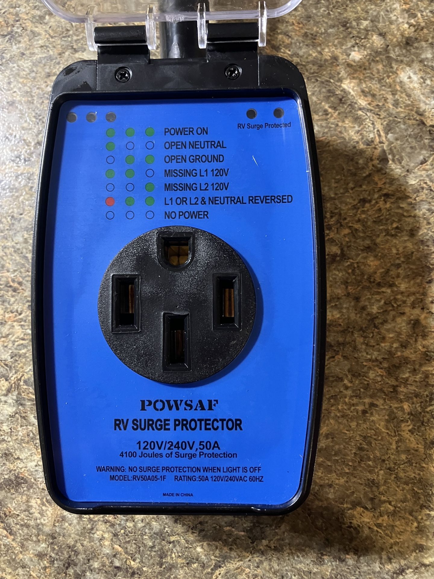 Powsaf 50 A RV Surge Protector PS50-1