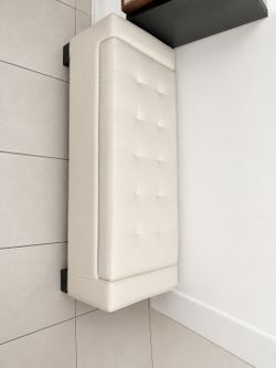 white couch with storage