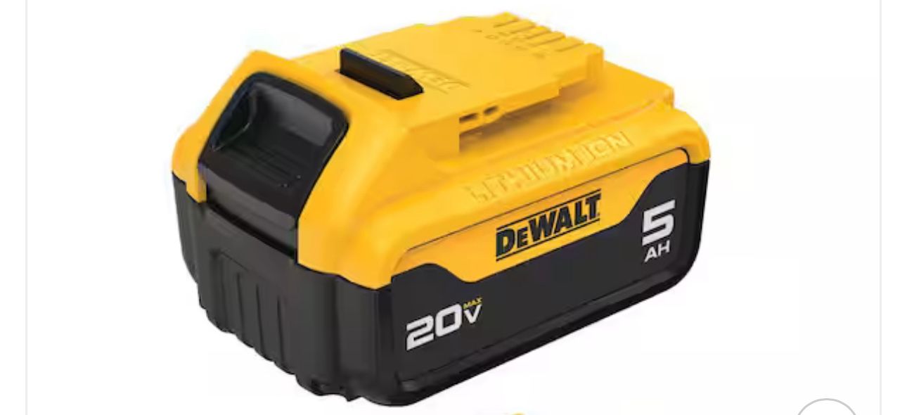 DEWALT 20V MAX Premium Lithium-Ion 5.0Ah Battery Pack
