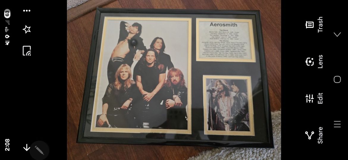 AEROSMITH FRAMED BAND PHOTO