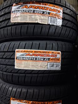 235-45-18 !!! ARROYO SPORT A/S !!! $310 LAS 4 LLANTAS MONTADAS Y BALANCEO INCLUIDO 👌
