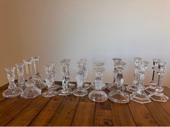 9 Glass Candle Holder Sets