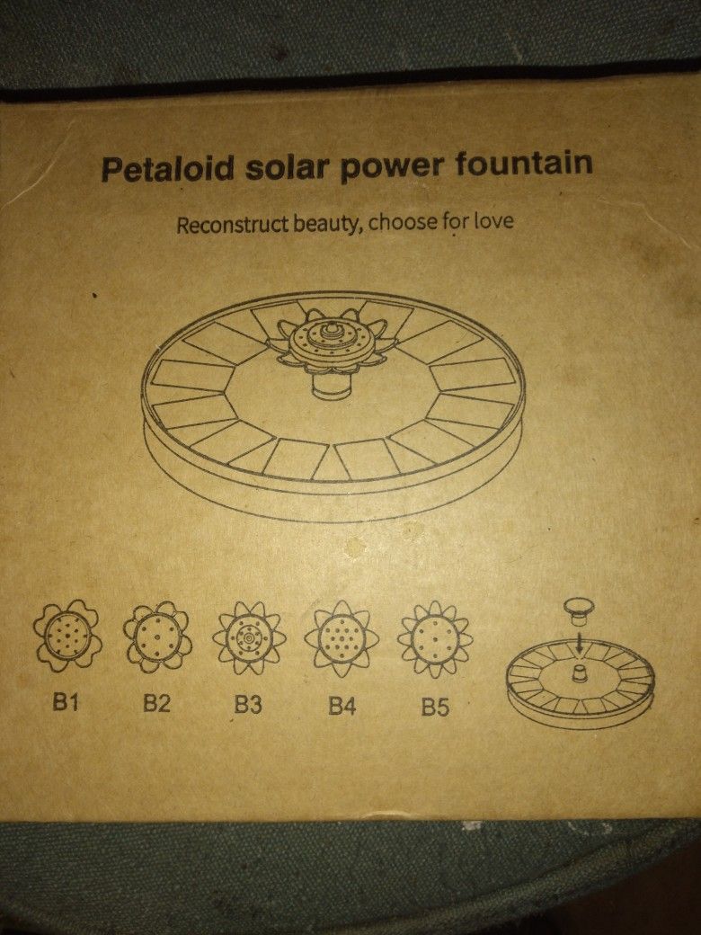 New Solar Powered Fountain For Pond Or Birdbath