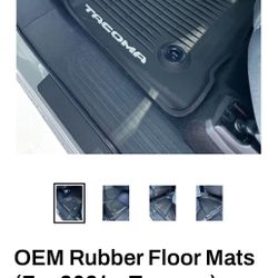 2024-2025 Toyota Tacoma OEM Rubber All Weather Floor Mats 