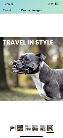Adjustable Leather Metal Dog Muzzle – Black, Large Breeds (Boxer, Pitbull, Rottweiler)