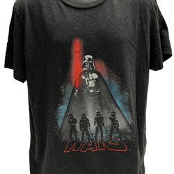 Star Wars Darth Vader & Stormtroopers T-Shirt - Men’s 2X Black Speckled Tee