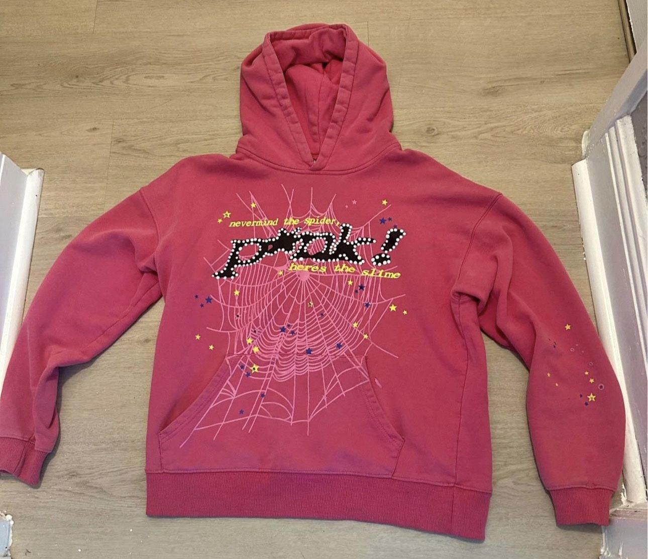 Pink spider hoodie 