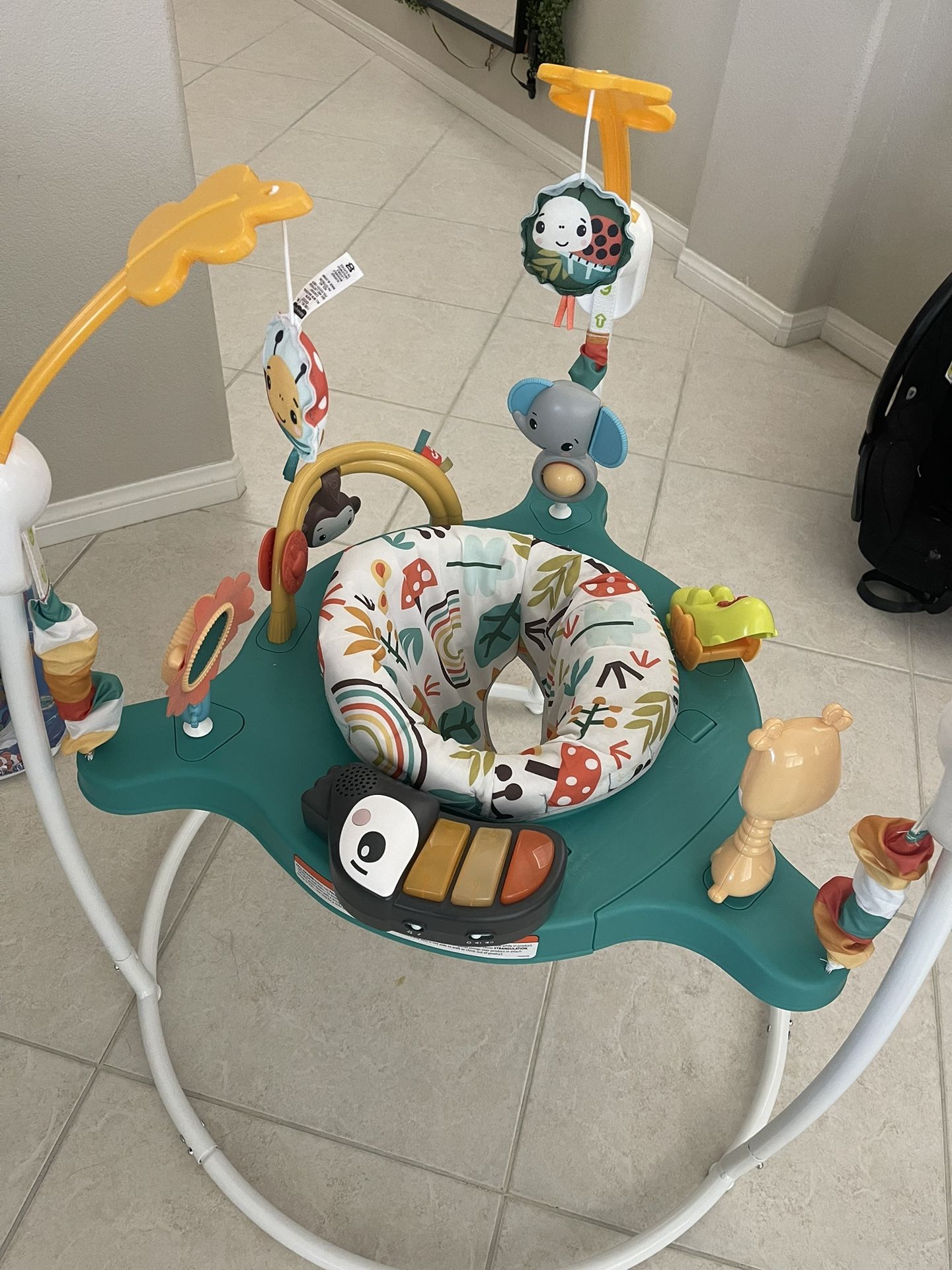 Fisher-Price Baby Bouncer Whimsical Forest Jumperoo Activity Center with Music and Lights