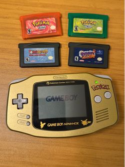 GameBoy Advance Pokemon Console + 4 GBA Games