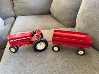 International Die-Cast Toy Tractor with Trailer