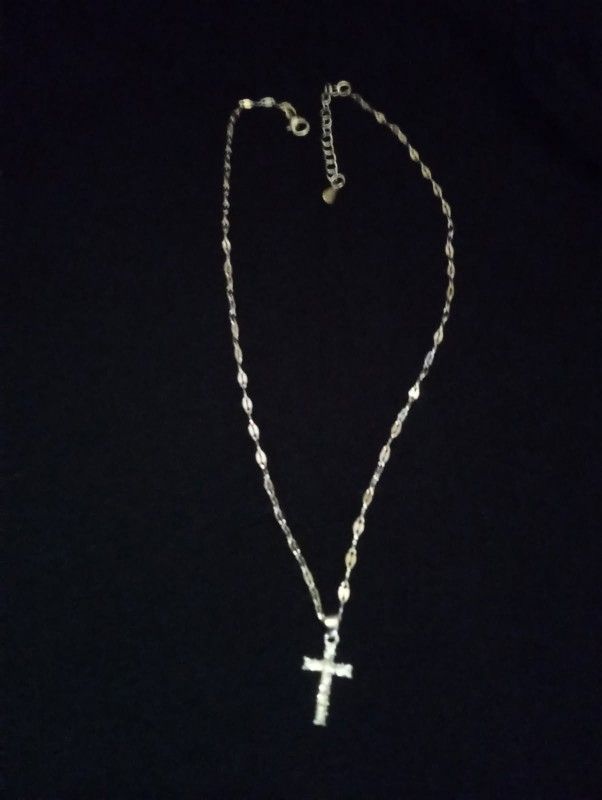 925 Chain With CZ Cross Pendent 