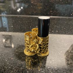 Rare Gold Tone LIPSTICK HOLDER Mid Century Vanity Stamped Stylebuilt Frame Co NY 