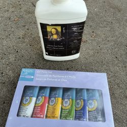 Artist's Loft Oil Paint Set & Mona Lisa Odorless Paint Thinner, New