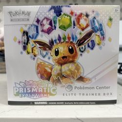 Prismatic Evolutions Pokemon Center Elite Trainer Box 