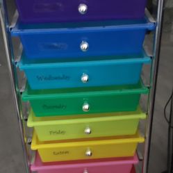 Like New Heavy Duty Large 10 Drawers Storage Organizer Cart On Wheels. 