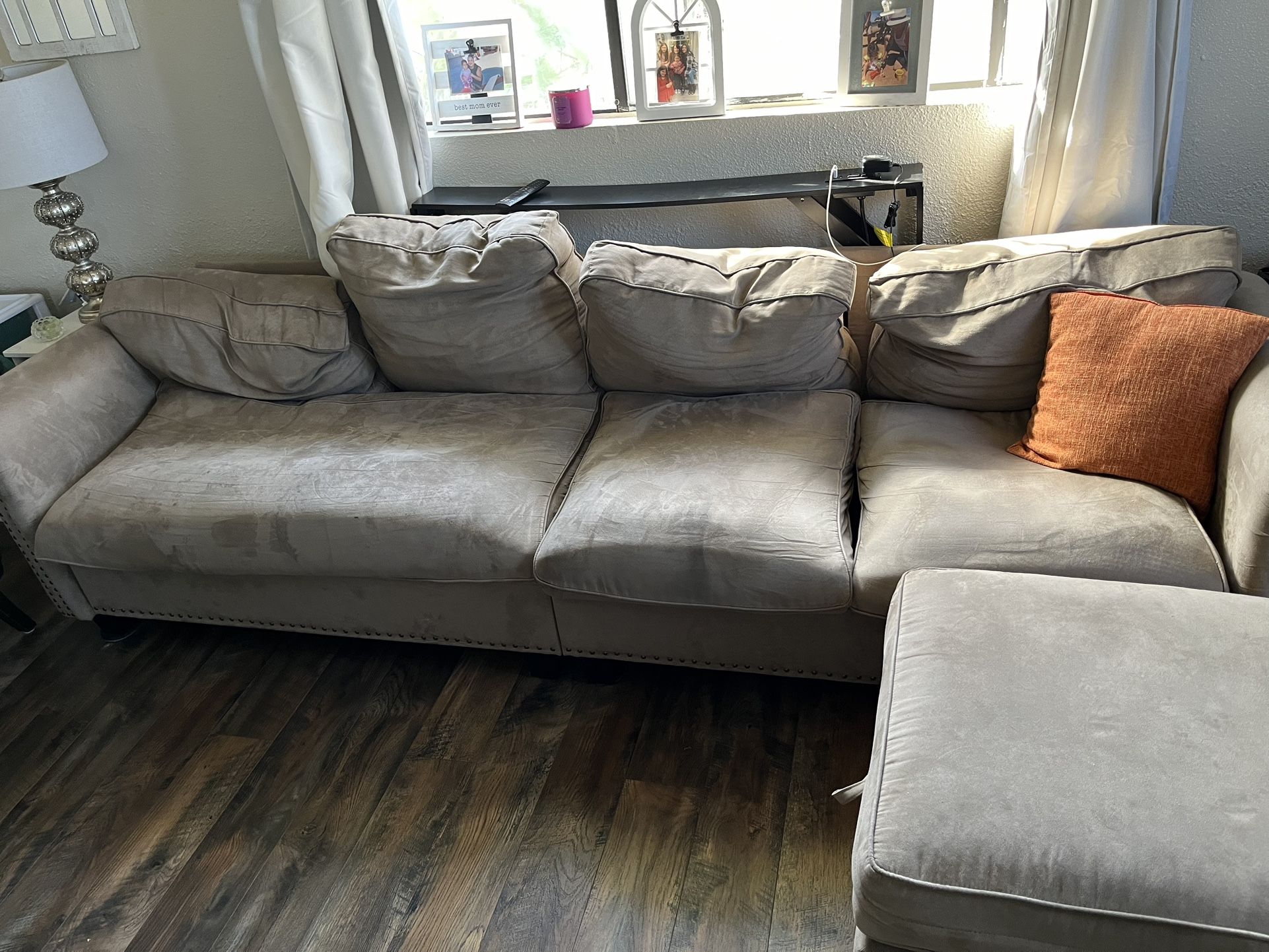 Large Couch With Storage Ottoman