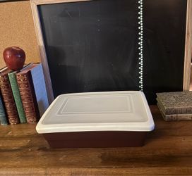 Sur La Table  Burgundy Stoneware Casserole Dish