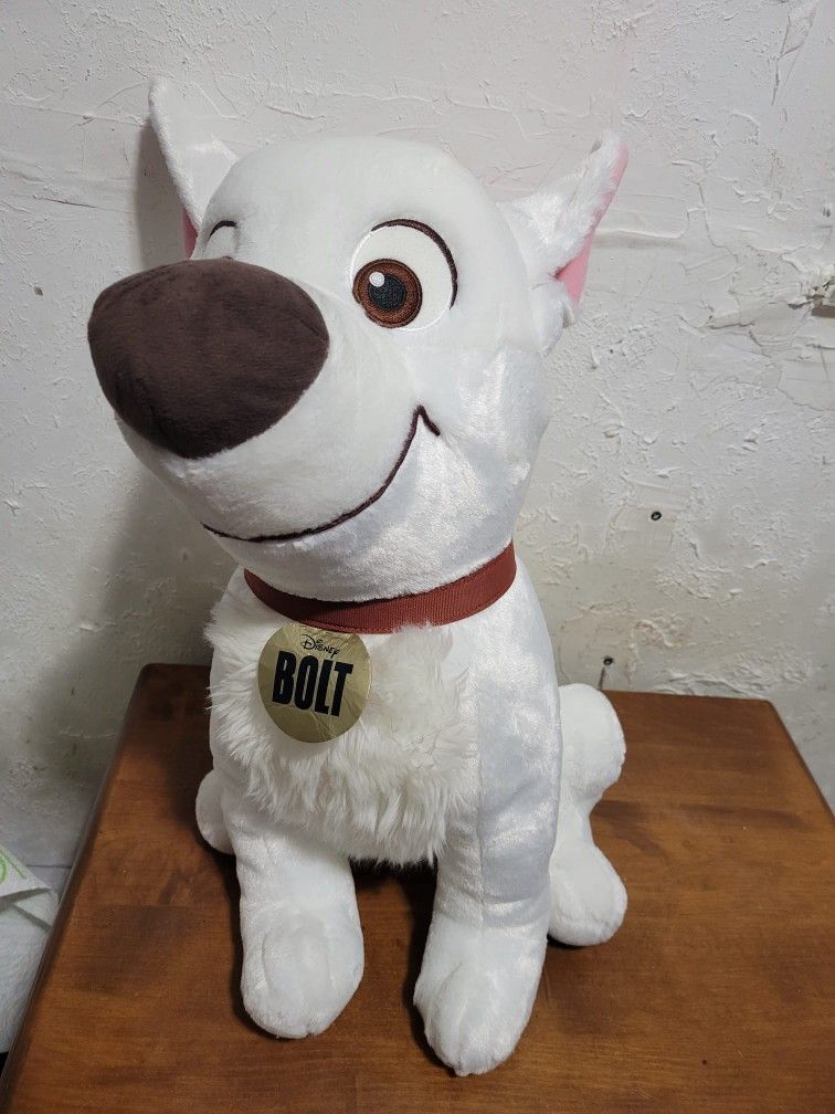 Rare Disney Store Bolt Plush Xl