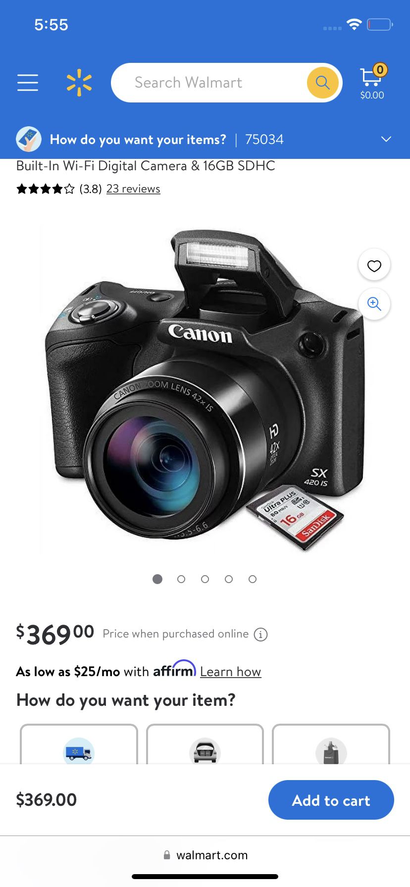 Canon Powershot SX420 IS WIFI camera And TRIPOD