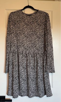 Zara Black and White Spotted Mini Dress