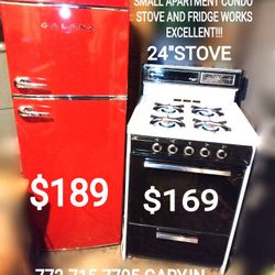 Small 24" Stove Fridge Refrigerator 