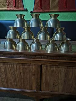 Set of Brass Metal Offering Bowls