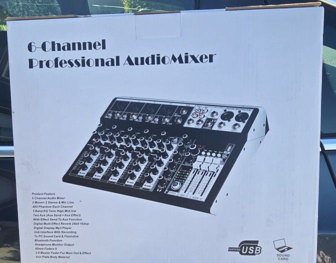 6 Channel Audio Mixer