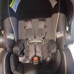 Car seat, base and stroller
