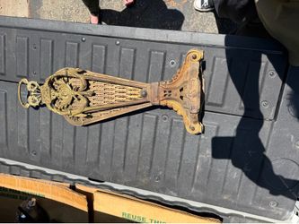 Antique Rare Victorian Peacock Fire Guard