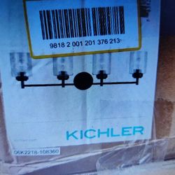 Kichler Winslow 4 Light Bathroom Vanity Light Fixture In Olde Bronze