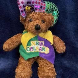 New Orleans Mardi Gras Plush Bear