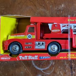 Remco Tuff Stuff Steel Fire Truck Vintage Toy Vehicle