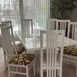 Dining Room Table White With Chairs Included