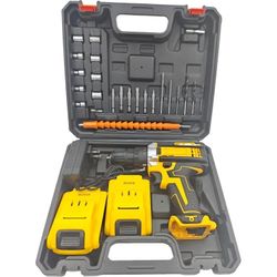 21V Cordless Drill Driver Set 2 Batteries Charger Tool Kit 3/8” Keyless Chuck