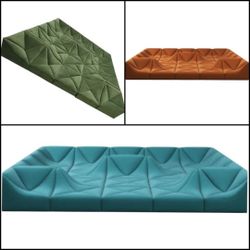 BRAND NEW  DUNE SOFA COUCH SET, SIZE 12x12x12x12FT, Velvet FABRIC Custom Made Available 