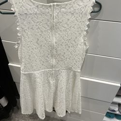 Girls White Lace  Dress Spring 