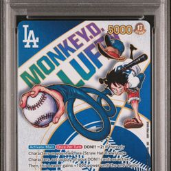 Dodgers One Piece Night - Luffy Leader - PSA 10