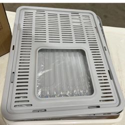 Voopet Foldable Cat Litter Box w/Lid, Pan Drawer Type 20"Lx16"Wx15"H