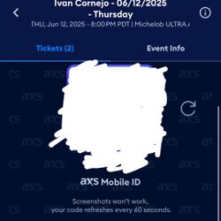 IVAN CORNEJO TICKETS