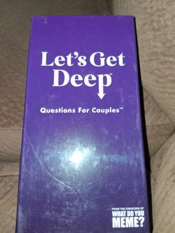 Let's Get Deep. Adult game for couples